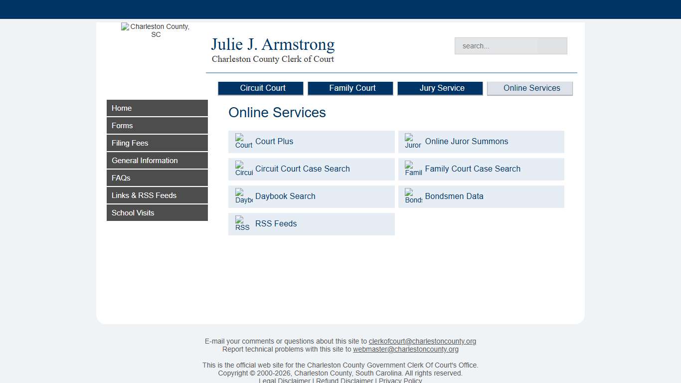 Online Services Clerk Of Court's Office